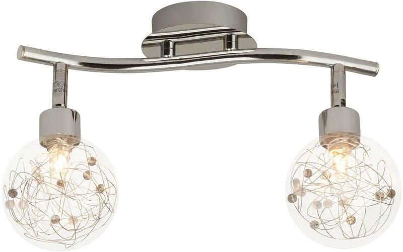 Lampe Joya Spotrohr 2flg chrom 2x QT14, G9, 33W, geeignet für Stiftsockellampen (nicht enthalten) Köpfe schwenkbar - Bri...