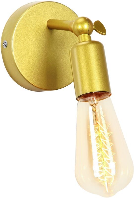 Wandleuchte, Moderne 180 Degree Einstellbar Einfach Wandlampe aus Metall für Schlafzimmer Wohnzimmer Esszimmer Gelb 1PCS