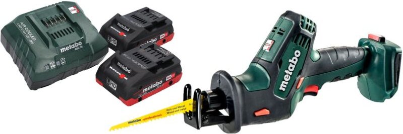 Metabo - sse 18 ltx Compact Akku Reciprosäge Säbelsäge 18 v 13 mm + 2x LiHD Akku 4,0 Ah + Ladegerät