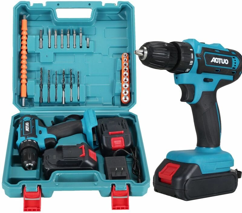 Mumu - 28V Elektroschrauber LED-Lampe + 24 Zubehörteile