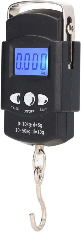 Lntyq - Balance électronique à Crochet, Balance de Pêche à Suspendre Numérique lcd 50 Kg, avec Ruban à Mesurer Dissimulé...