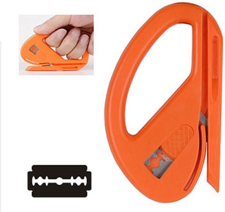 Trade Shop Traesio - Trade Shop - 3 schneider mit geschützter klinge für carbonfaserfolie, pvc, vinyl-tapeten -