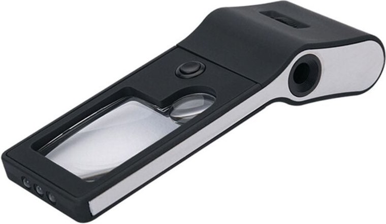 Tlily - Juwelierlupe mit Licht 55x 10x 3x Handheld led/uv für enge Arbeiten, Schmuck