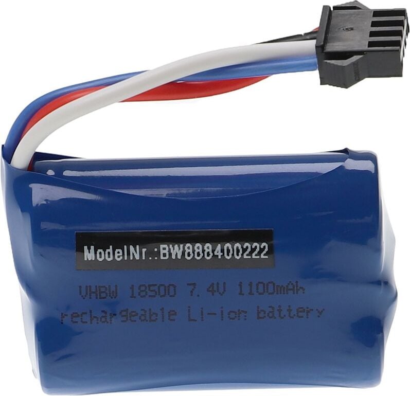 Vhbw - Akku kompatibel mit Huanqi 960 Modellbau (1100mAh, 7,4V, Li-Ion, 57 x 37 x 19 mm)