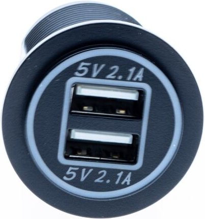 2x USB-Ladegerät für Zigarettenanzünderbuchse 2,1A 12V-24V