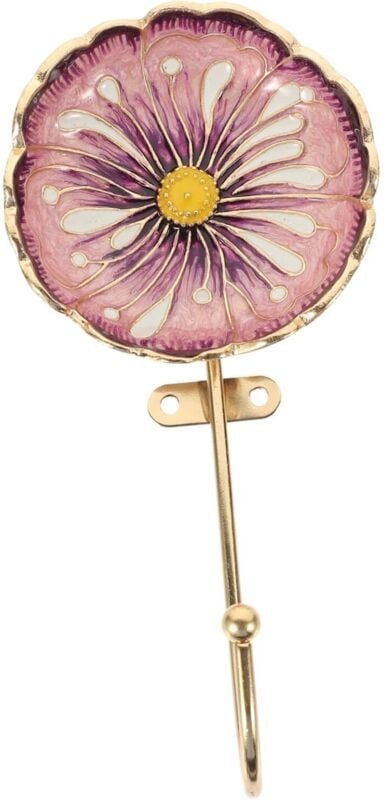 Emaillierter Blumenhaken, Retro-Schlüsselanhänger, Retro-Haken. Dekor-Kleiderbügel, Wandhaken, exquisiter Metall-Wandhak...