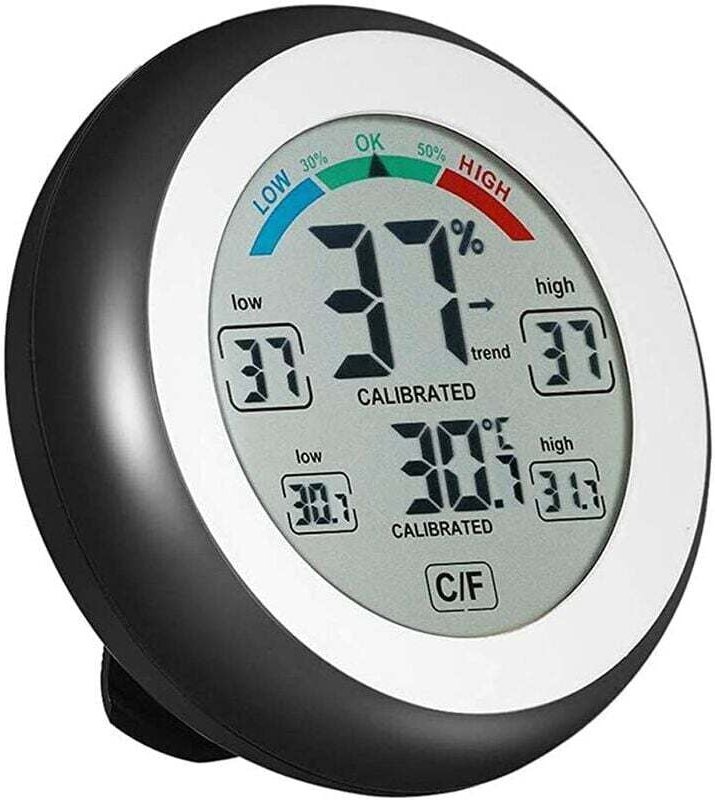 Digitales Hygrometer, Innenthermometer, Hygrometer, Raumtemperatur, genaue Max-Min-Anzeige, wandmontiertes Tischthermome...