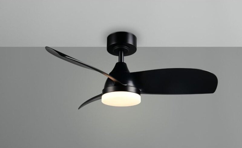 Trio Lighting - Ventilatore da soffitto led dimmerabile con telecomando nero - r62732132