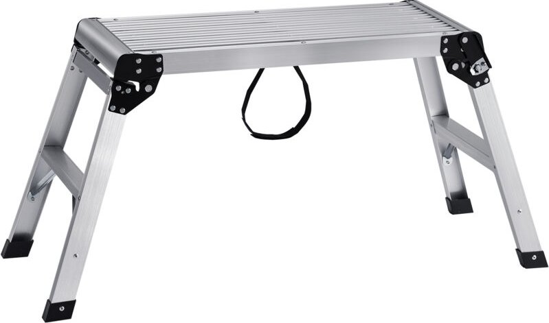 Mophorn - vevor Alu Arbeitsplattform Klappwerkbank 76x30x50,8cm Arbeitsbühne 150 kg Tragfähigkeit Trittbank mit Sicherhe...