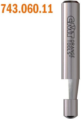 743.060.11 Konischer Vollhartmetall-Bündigfräser 7° Z1 S=6 D=4,5/6x6