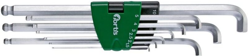 Thumbnail - FP - Fortis Winkelschraubendreher-Clip 9-tlg. 1,5-10 mm Stubby