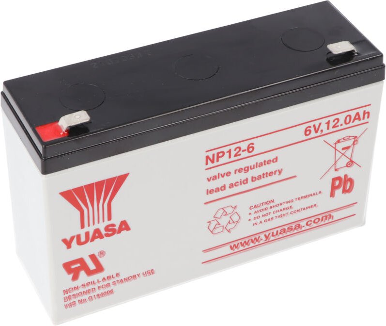 Blei-Akkumulator NP12-6, 6 V-/12 Ah - Yuasa