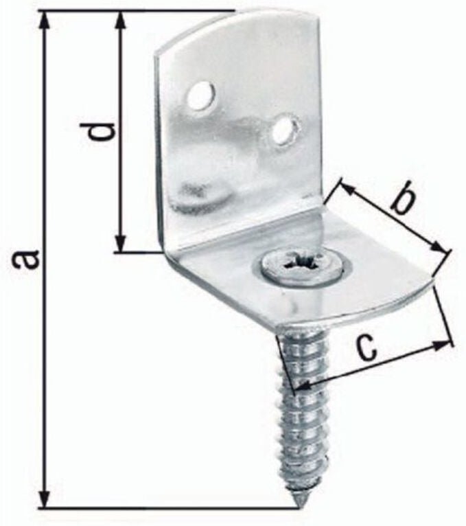 Flechtzaunhalter 83x32x30x38mm feuerverzinkt L-Form