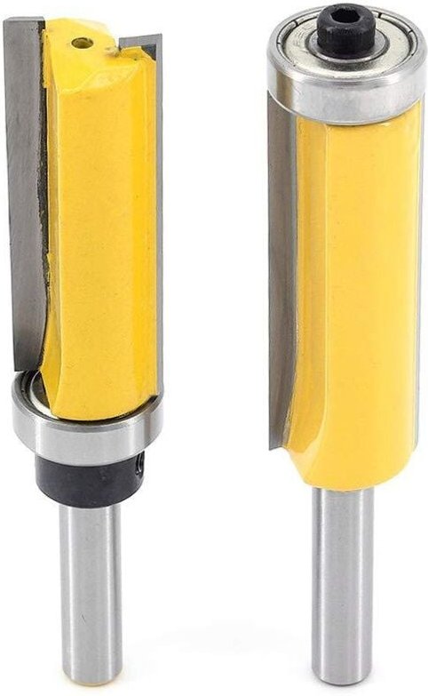 8-mm-Bündigfräser, extra lange Fräser, Kopierfräser mit oberem Lager + Kopierfräser mit unterem Lager Lager