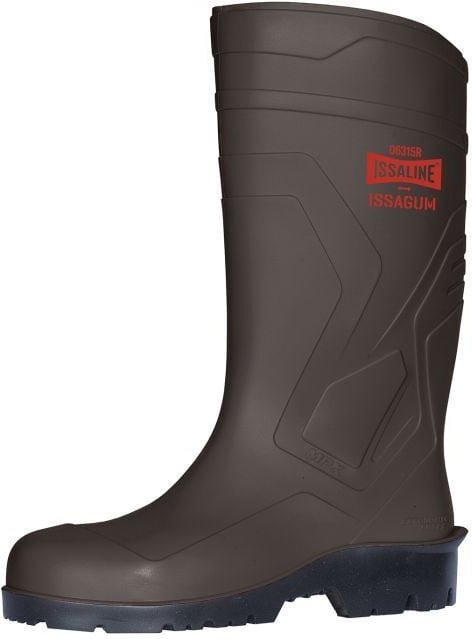 Issaline 06315R-090 Arbeitsstiefel aus Nitric-PVC-Gummi Issagum Braun/Schwarz 43