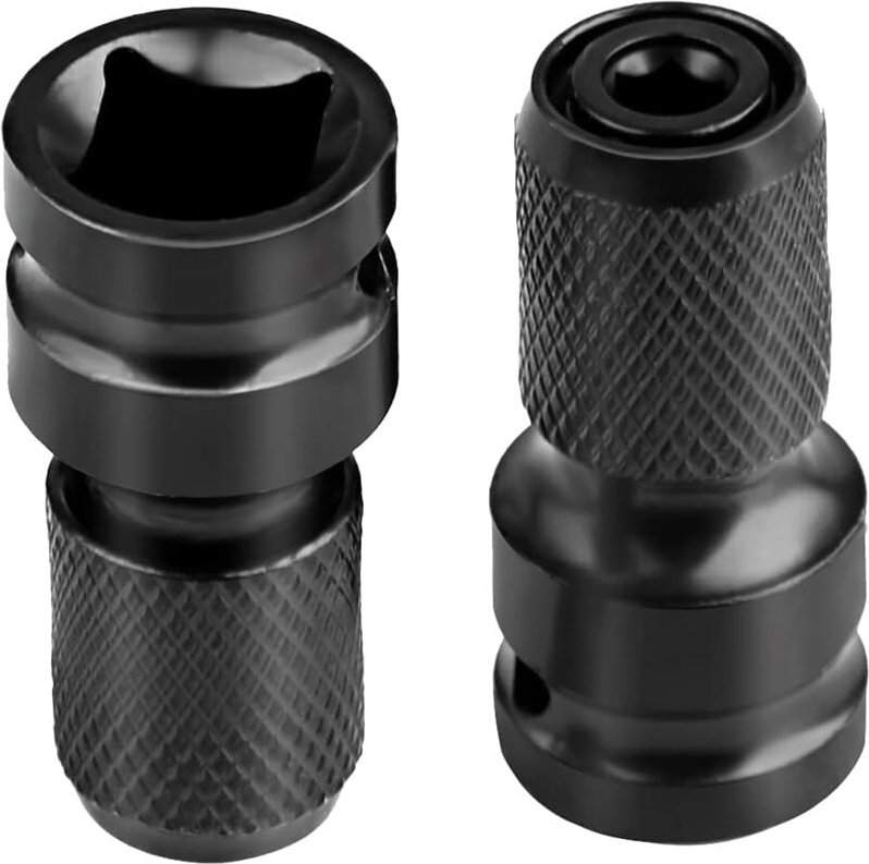 Schlagschrauber-Schraubendreher-Bit, Steckschlüssel-Adapter 1/2" Vierkant auf 1/4" Sechskant, für Schlagratschenschlüsse...