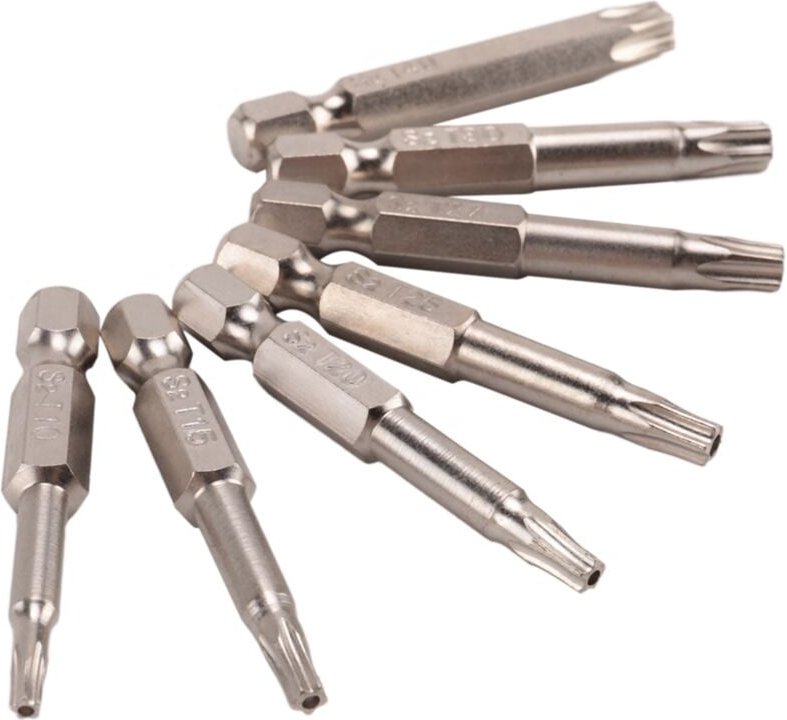 7 Stuecke Set Stern Bit Schraubendreher Bohrer Magnetische 1/4 Sechskant Schaft Hand Werkzeuge Fuenf Zackigen Bohrung