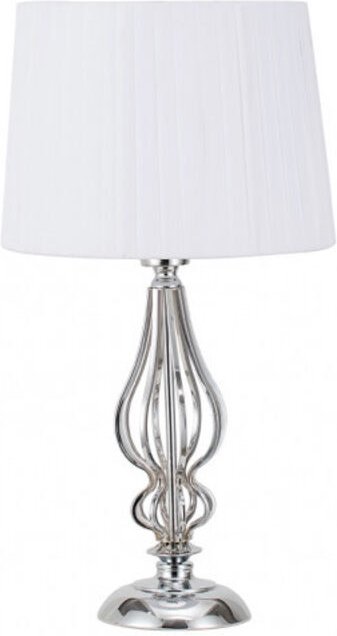 Cebrano Tischleuchte 1xe27 Chrom m/Hose weiß 30x30x55 cm