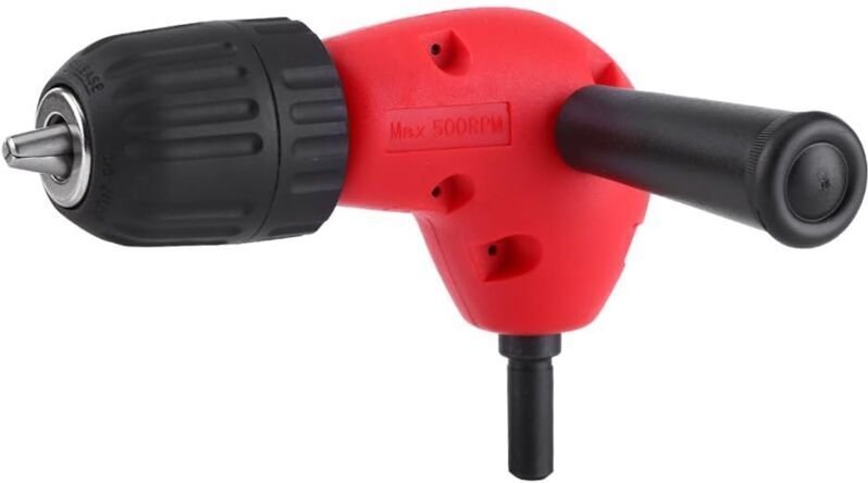 1 Stück 90-Grad-Winkelbohrfutter mit Schnellspannsystem und 9,5-mm-Rundschaft