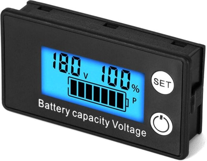 Tlily - LCD-Flüssigkristall 8-100 v Voltmeter Batterie Auto Leistungserkennung Digitales Lithiumbatteriekapazitätsanzeig...