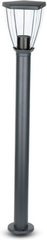 Led Garten-Stehleuchte E27 Lampenfassung (max 40W) Stahl h800mm Schwarz IP44 - V-tac