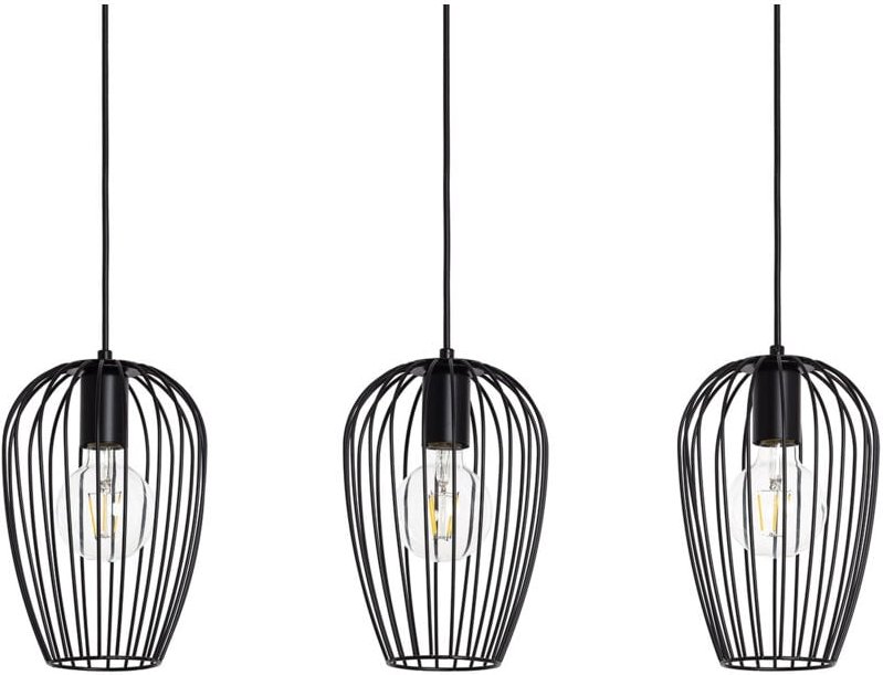 Pendelleuchte aus Metall Telmi 3 Spots Schwarz