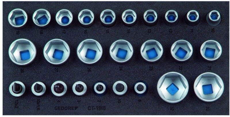 1500 CT1-19 is Satz Steckschlüsseleinsätze 1/2' in Check-Tool-Modul