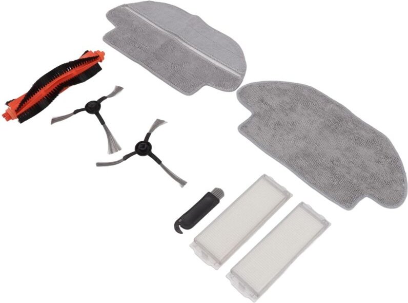 Tnfeeon Staubsauger-Teile Hauptwalzenbürsten-Kit mit Seitenbürsten-Wischtuchfilter für M6 Pro