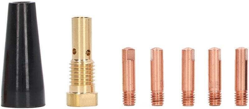 7-teiliges gasloses Schweißset für MIG-Brenner, Schweißbrenner-Verschleißteile und Zubehör