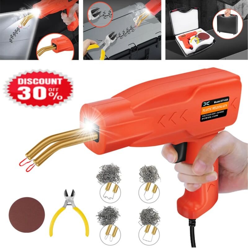 Dayplus - 2024 SCHWEIßGERÄT auto kunststoff reparatur kfz SCHWEIßEN plastik & 800 klammer