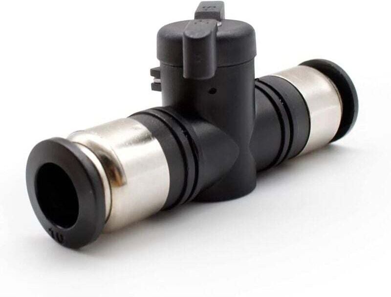 10 mm pneumatischer Kugelhahn, Innendurchmesser, Luftstromreglerventil, Schnellanschluss, schwarz, für pneumatische Werk...