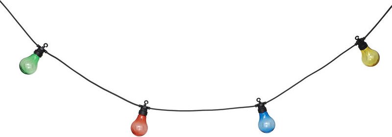 Solar-Lichterkette, 10 Leuchten, mehrfarbig