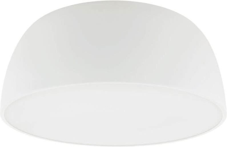 Deckenlampe Metall E27 D: 38 cm rund Weiß 3-flammig Deckenleuchte