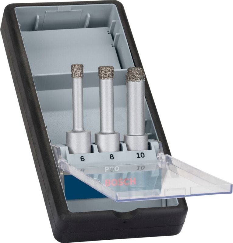 Bosch - pro Ceramic dry Bohrer-Set, 6 x 33, 8 x 33, 10 x 33 mm, 3-tlg.