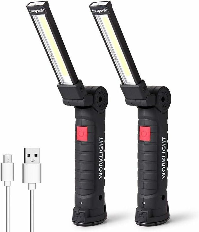 Led Arbeitsleuchte led Taschenlampe Handlampe Wiederaufladbar led Werkstattlampe Inspektionslampe Taschenlampe Magnetfuß...