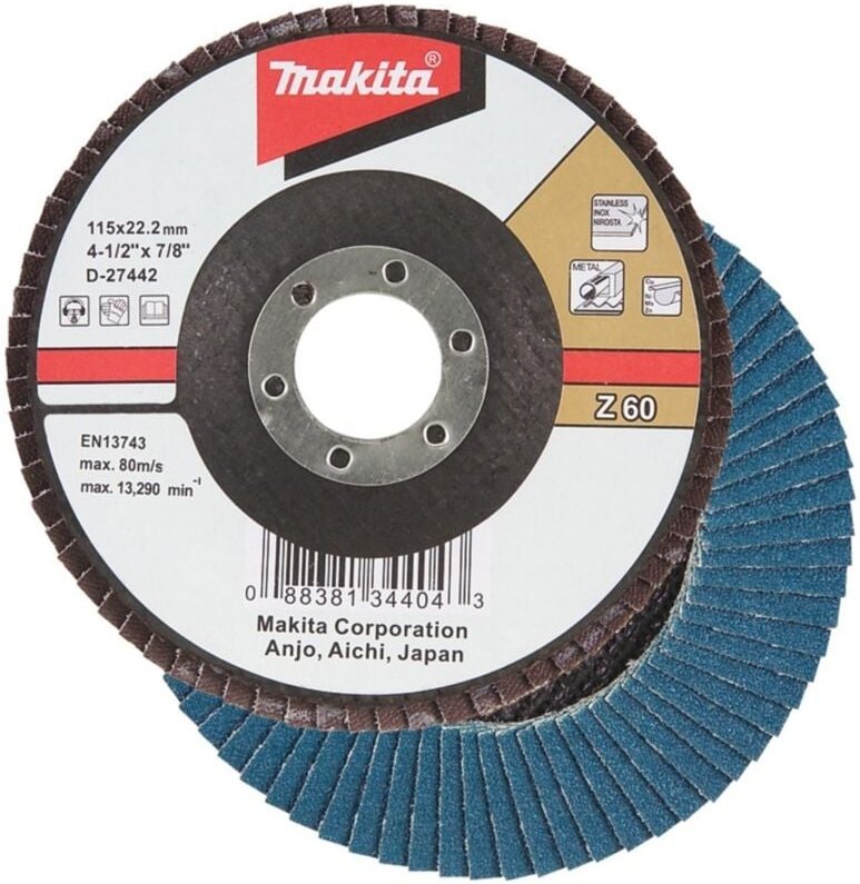 Fächerschleifscheibe 115 mm Z60 - D-27442 - Makita