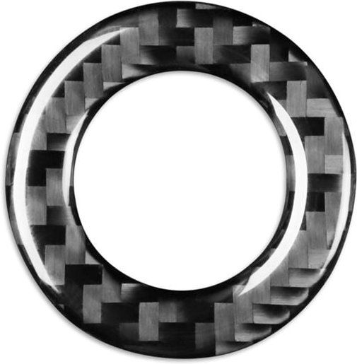 Tlily - Für Rogue T32 2013-2021 Carbon Fiber Auto Schlüsselloch Ring Start-Taste Schalter Trim Innen Zubehör