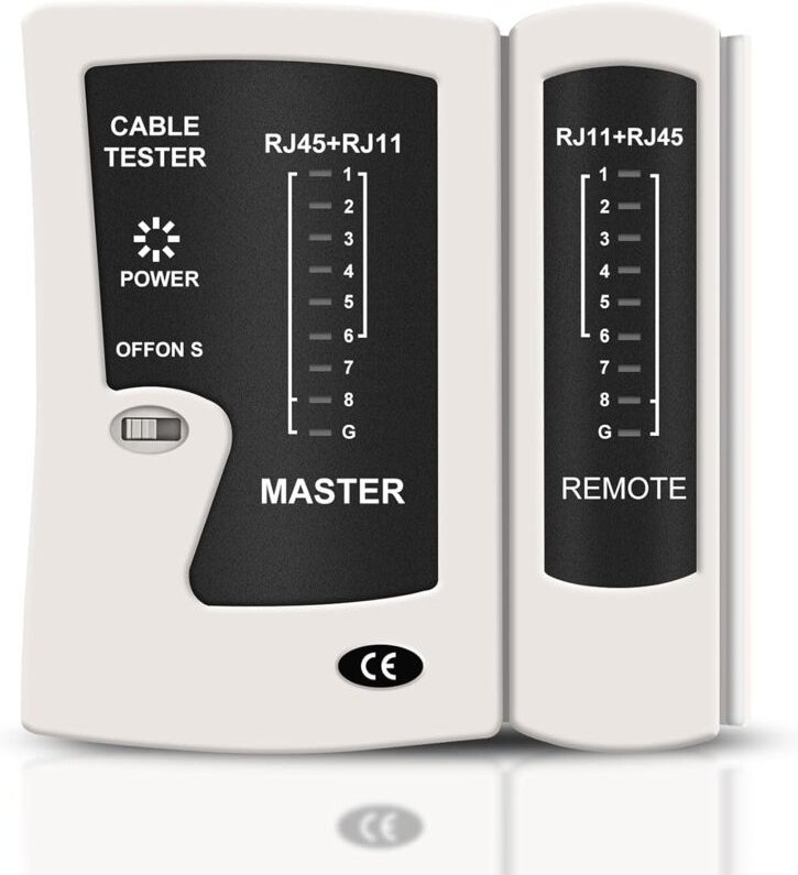 Kabeltester, Netzwerkkabeltester für RJ45 RJ11 Patchkabel, LAN Kabeltester, Telefonkabeltester, Cat5, Cat6, Cat6A, Cat7 ...