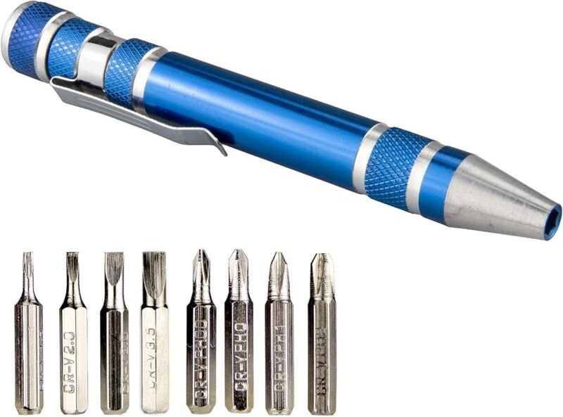 1-teiliges Mini-Schraubendreher-Set, kleiner Schraubendreher, magnetisches Reparaturwerkzeug, blau
