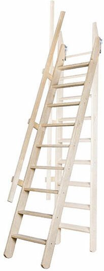 Matisère - Klappbare Raumspartreppe en Holz naturfarbig - 2 Handlauf - MSP/BN/2R