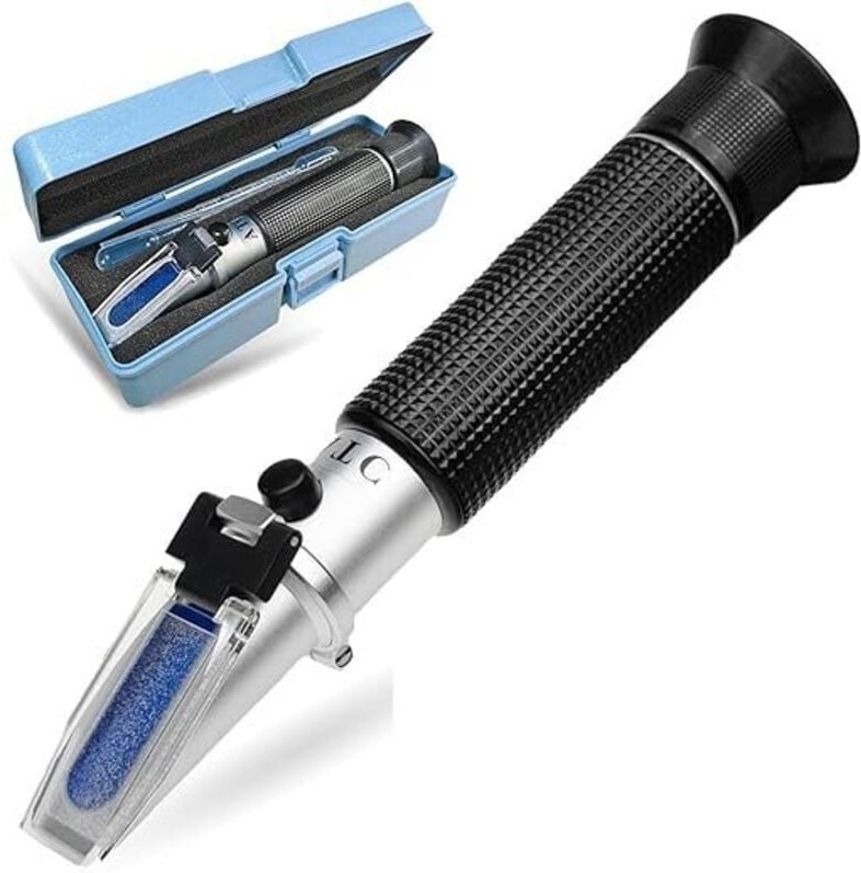 Tragbares Refraktometer (Alkoholmessgerät) zum Messen des Alkoholvolumenprozentsatzes 0-80 % (V/V), für Spirituosen und ...