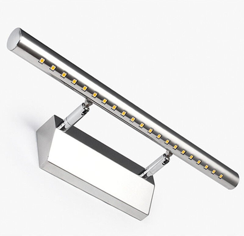 Badezimmerspiegel led Lampe 5W 40cm Wandleuchte Bilderleuchte Wasserdicht IP44 Einstellbar 180°mit Schalter Edelstahl Be...