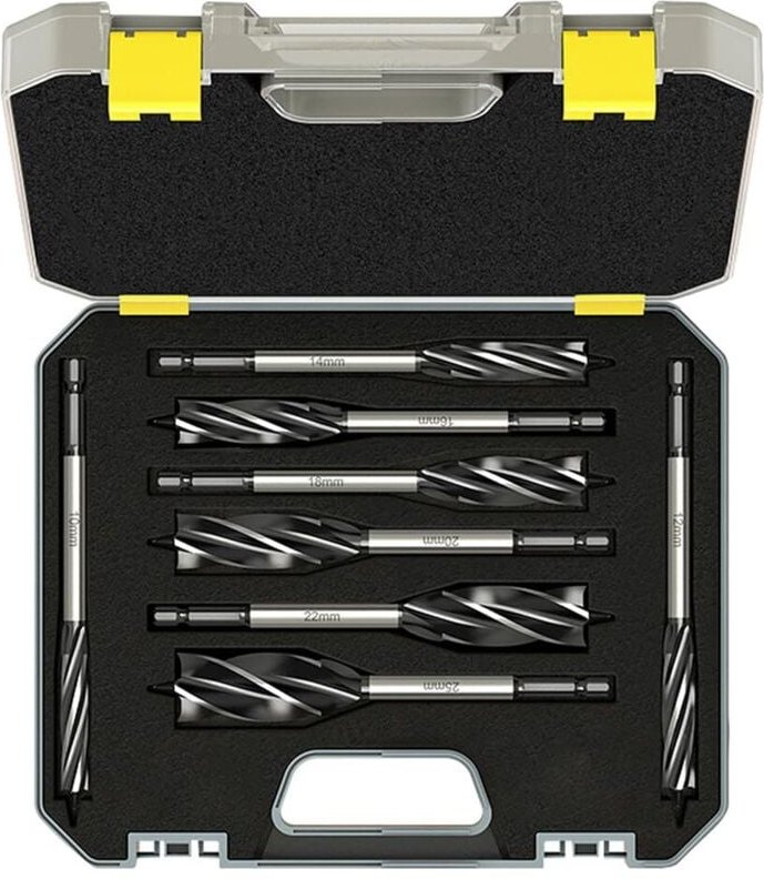 Jalleria - Holzbohrer-Set, 8-teilig, professioneller Schlangenbohrer mit Selbstvorschub, 10 mm/12 mm/14 mm/16 mm/18 mm/2...