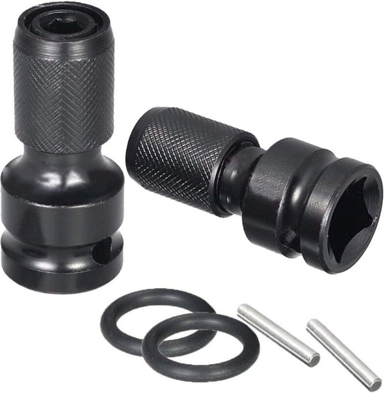 2-teilige Steckschlüsseladapter, 1/2 Zoll Vierkant auf 1/4 Zoll Sechskant. Sechskant-Ratschenstecknuss, Ratschenschlüsse...