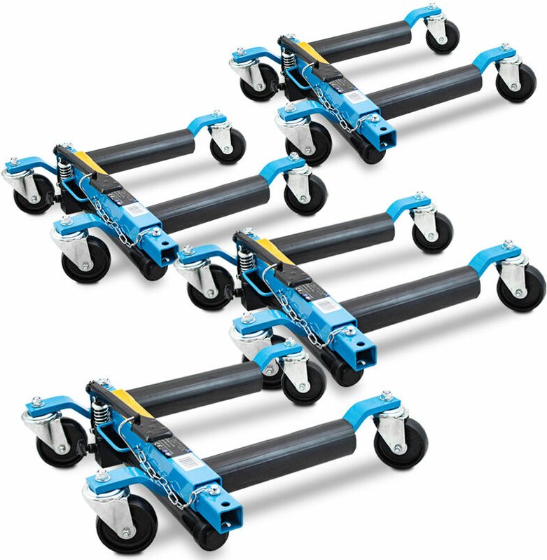 4 Stück pkw Rangierhilfe Rangierheber hydraulisch Wagenheber Auto Rangierroller Rangierheber belastbar bis 680 kg pro Ra...