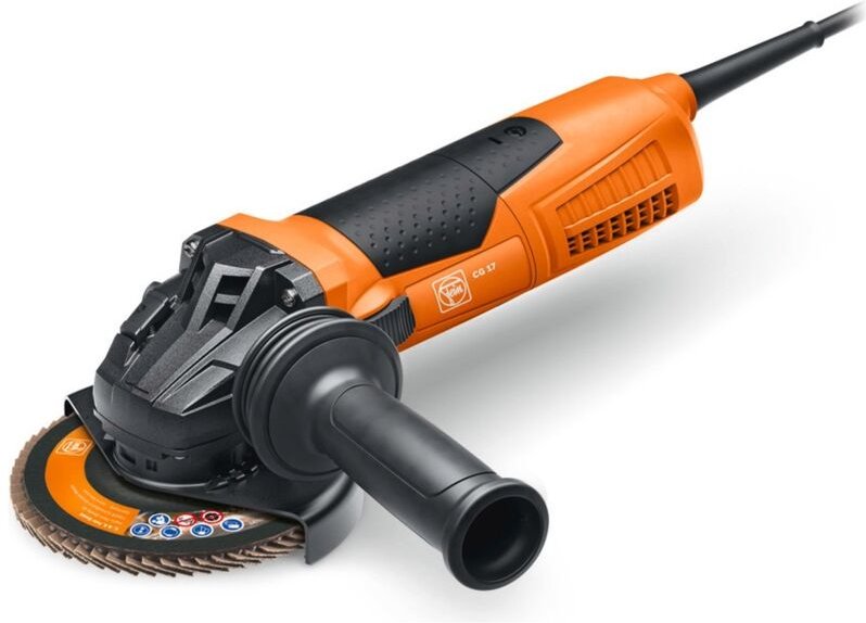 Fein - Compact-Winkelschleifer ø 125 mm cg 17-125 Inox, incl. Zubehör, Anti-Vibrationshandgriff