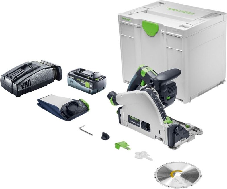 Festool TSC 55 KSEB-Basic Akku Tauchsäge 18 V 160 mm Brushless + 1x Akku 8,0 Ah + Ladegerät + Systainer