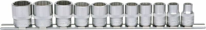 KS Tools 3/8" 12-kant-Stecknuss-Satz, 11-tlg - 911.0609