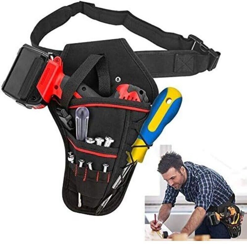 29 x 19,5 x 4 cm Elektriker-Bohrmaschinenhalter, Gürteltasche, Hängetasche, Aufbewahrungstasche für Bohrmaschinen und We...