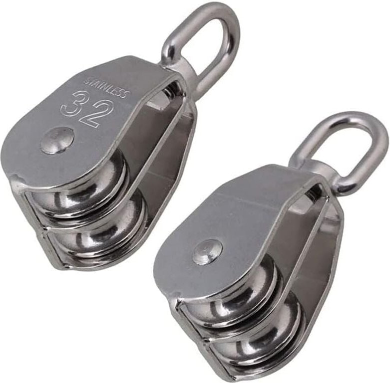 Thumbnail - Seilrolle, Heberolle, M32 Doppelrollen Edelstahl 304, Maximale Belastung 250Kg 5PCS